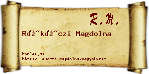 Rákóczi Magdolna névjegykártya